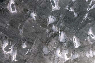 Ice structure of a glacier cave, winter, Morteratsch glacier, Pontresina, Engadin, Grisons,