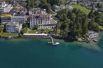 Vitznau with Hotel Vitznauerhof, Lake Lucerne, Canton of Lucerne, Switzerland, Vitznau, Lake