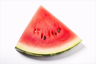 Slice of watermelon on white background. KI generiert, generiert AI generated