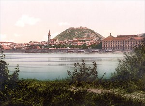 Hainburg an der Donau, Lower Austria, Austria, c. 1890, Historic, digitally restored reproduction