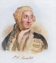 Sir Charles Saunders c. 1715, 1775, English Admiral in the Royal Navy and First Lord of the