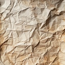 Crumpled brown paper texture. Abstract background and texture for design AI generated