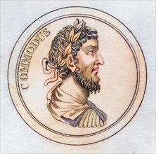 Commodus Lucius Aurelius Commodus Antoninus 161, 192 AD Roman Emperor from the book Crabbs
