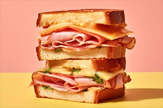 Ham and cheese sandwich. KI generiert, generiert AI generated