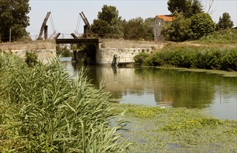 Drawbridge of the Montcalde Scheuse, Van Gogh Bridge, near Arles, Bouches-du-Rhone, Provence,