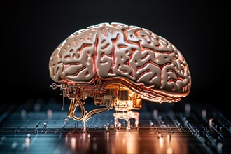 Artificial intelligence brain. KI generiert, generiert AI generated