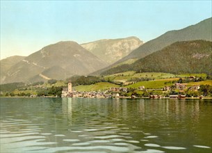 St. Wolfgang, Salzkammergut, Austria, c. 1890, Historic, digitally restored reproduction from a