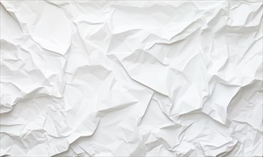 White crumpled paper background or texture, Crumpled paper background AI generated