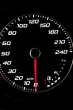 Close up of speed meter. Speedometer of a car, Digital speedometer of a car