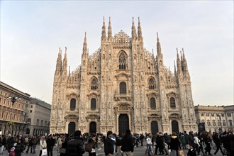 Milan Cathedral, Duomo, construction started in 1386, completed in 1858, Milan, Milano, Lombardy,