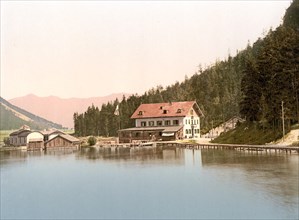Lake Achensee, Seepitz, Tyrol, formerly Austro-Hungary, today Austria, c. 1890, Historic, digitally