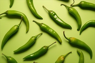 Green peppers. KI generiert, generiert AI generated