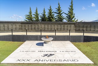 Memorial to the fallen soldiers in the war for the Falkland Islands, also Malvinas, Ushuaia, Tierra