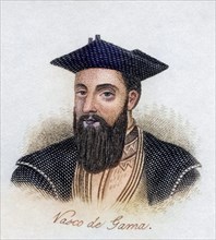 Vasco da Gama, 1st Count of Vidigueira ca. 1460, 1524, Portuguese explorer. From the book Crabb's