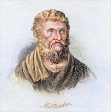 Miltiades the Younger, c. 550 BC, 489 BC Greek military commander and general. From the book Crabbs
