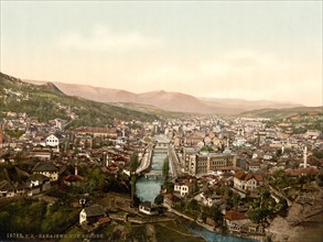 Sarajevo, Sarajevo, Bosnia, c. 1890, Historical, digitally restored reproduction from a 19th