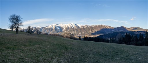 Snow-covered Alpine peaks, Sengsengebirge, panoramic shot, Spital am Pyhrn, Totes Gebirge,
