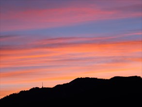 Dawn over the Mugel, Leoben, Styria, Austria, Europe