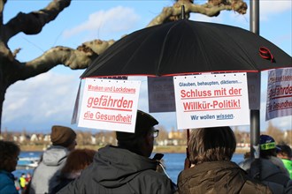 Mainz: A demonstration against the coronavirus measures took place under the slogan One year of