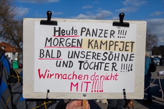 Demonstration in Landau in der Pfalz in favour of peace negotiations, affordable energy and living
