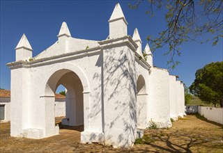 Whitewashed hermitage chapel Ermida de Nossa Senhora da Represa de Vila Ruiva, Cuba, Beja district,