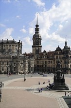 Theatre Square, King John Monument, Theatre Square, Dresden, Saxony, Germany, Europe