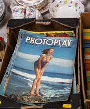 Pile of Photoplay, the Film Monthly, magazine on display at auction