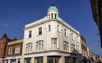 Historic building on St John's Street, Boots Corner, Devizes, Wiltshire, England, UK 1912
