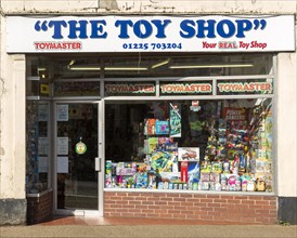 Independent traditional Toy Shop in town centre of Melksham, Wiltshire, England, UK
