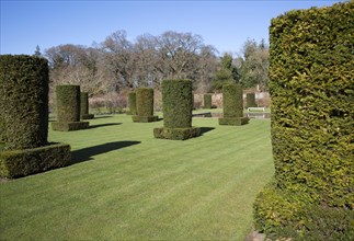 Garden designed by Piet Oudolf at Scampston Hall, Yorkshire, England, UK, Silent garden