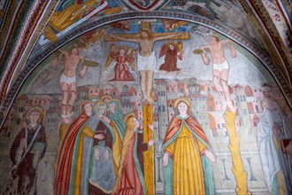 Beautiful Old Painting About Fertility Inside a Church in Malcantone, Miglieglia, Ticino,