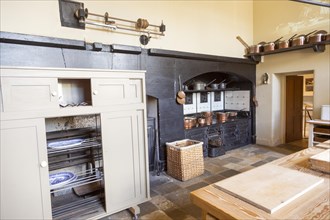 Inside the Victorian kitchen at Audley End House, Saffron Walden, Essex, England, UK