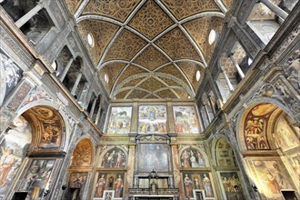 Interior view, Church of San Maurizio al Monastero Maggiore, built in 1503, 1518, Milan, Italy,