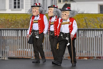 Carnival revellers in traditional Appenzell traditional costume