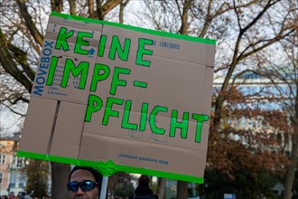 Frankfurt: Demonstration against vaccination pressure and the threat of compulsory vaccination. The