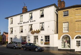 The Bull Inn, Market Hill, Woodbridge, Suffolk, England, UK historic town hotel