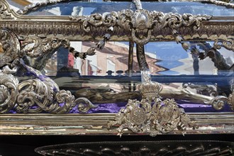 Semana Santa, procession, magnificent glass coffin, celebrations in Cadiz, detail, Spain, Europe
