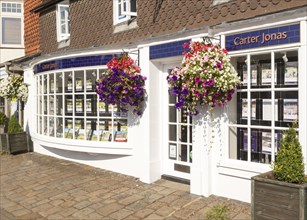 Carter Jonas estate agent shop office Marlborough, Wiltshire, England, UK