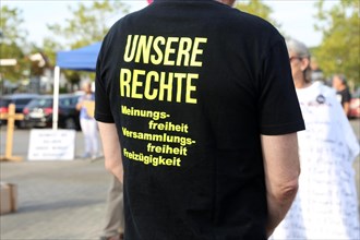 Monday demonstration against the corona measures in Bad Duerkheim under the motto Talking together,