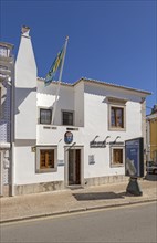 Swedish flag flying consulate building for Sweden, Tavira, Algarve, Portugal, southern Europe,