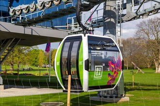 BUGA (Federal Garden Show) Mannheim 2023: The cable car connects the two exhibition grounds