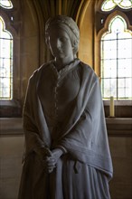 Statue sculpture of Theodosia, Lady Waveney died 1871, Flixton church, Suffolk, England, UK by John