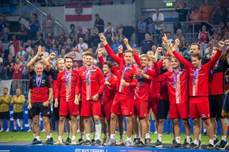Fistball World Championship from 22 July to 29 July 2023 in Mannheim: Pictured here: The Austrian