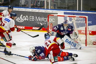 Game scene Adler Mannheim against Duesseldorfer EG (PENNY DEL, German Ice Hockey League)