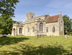 Village parish church of All Saints, Chelsworth, Suffolk, England, UK