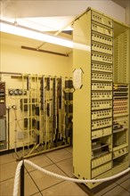 BT Frame room telephone exchange inside Bentwaters Cold War museum, Suffolk, England, UK