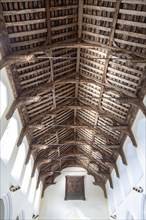 Village parish church Shotley, Suffolk, England, UK hammer-beam roof