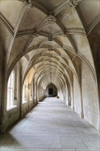 Interior view, cloister, Cistercian monastery Bebenhausen, Tuebingen, Baden-Wuerttemberg, Germany,