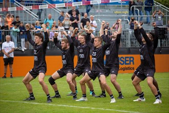 Fistball World Championship from 22 July to 29 July 2023 in Mannheim: Before the match between New