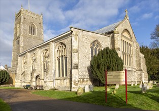 Village parish church Framlingham, Suffolk, England, UK